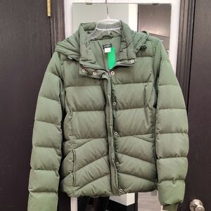 J. Crew Green Puffer Jacket